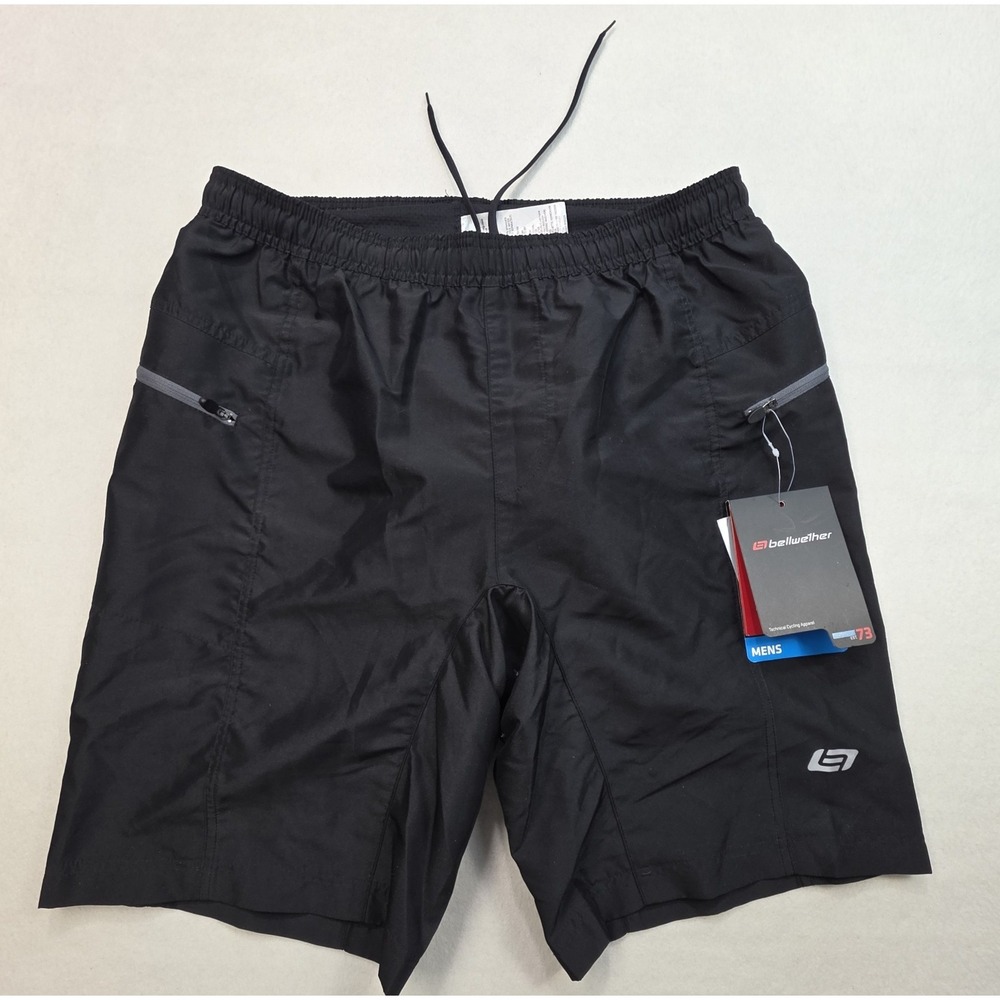NEW Bellwether Cycling Shorts Mens L Black Ultralight Baggy Padded Lined $69